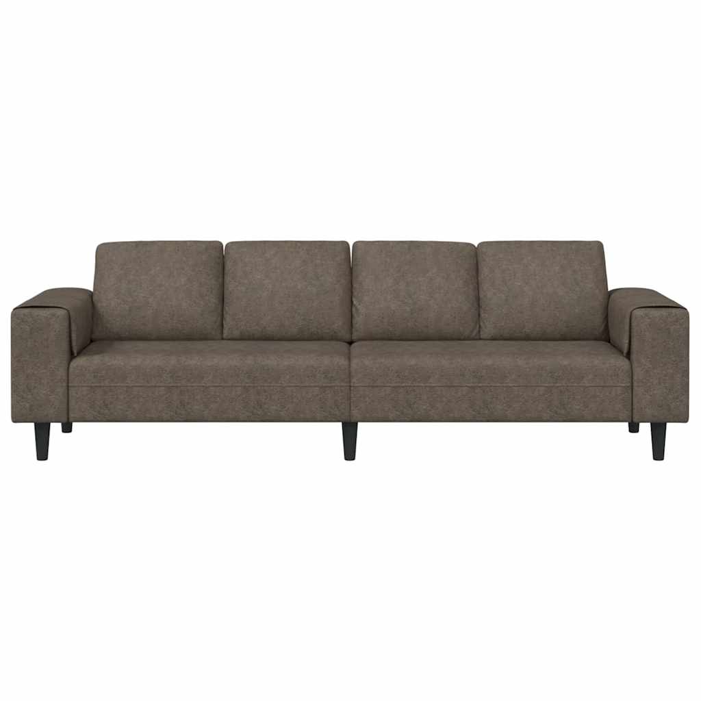 Sofa Set Dark grey Faux suede leather